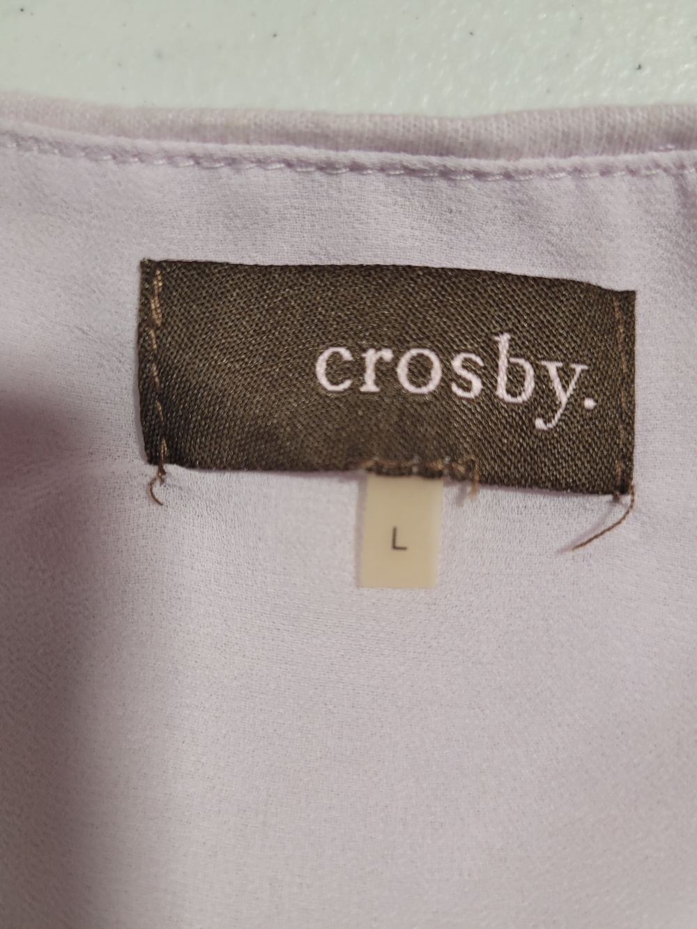 crosby. Light Lilac Layered V-Neck Tank - Picture 2 of 3
